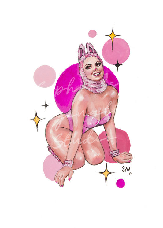 Pink Labubu Girl | Print